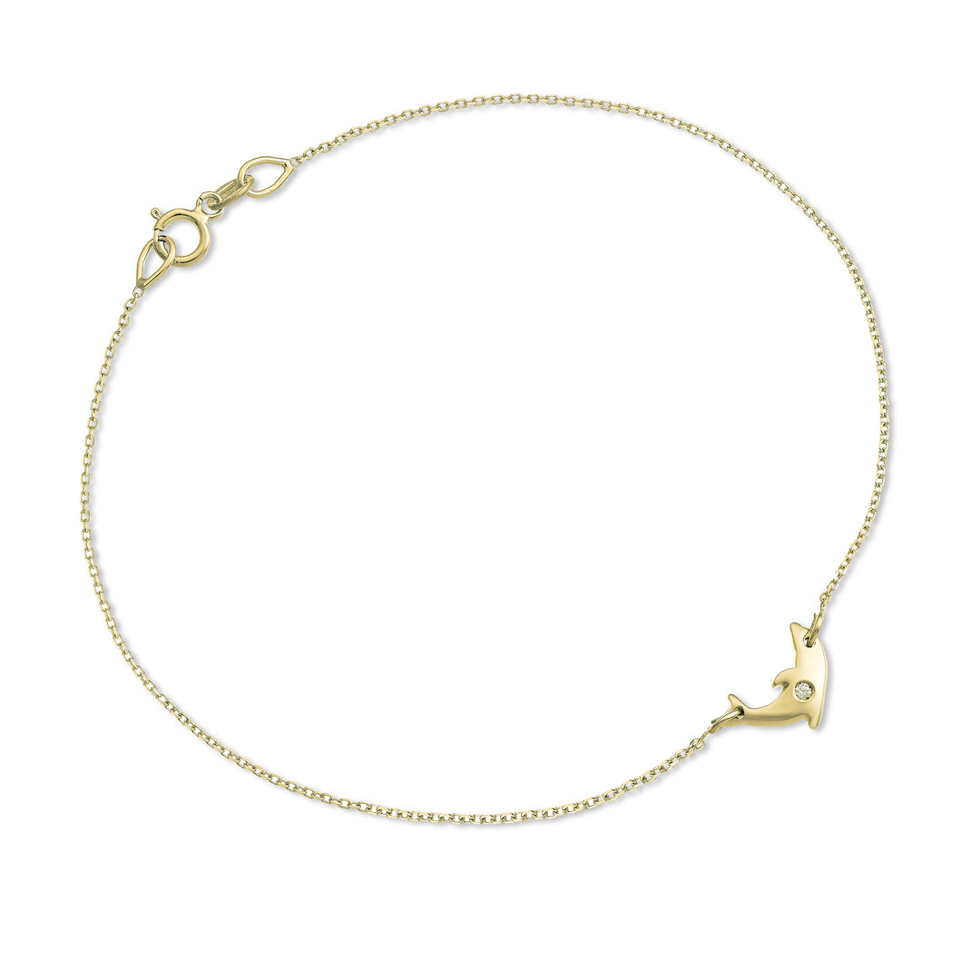 Nihama br 18k dolfijn 0,01 ct geelgoud NB5048O1BR001