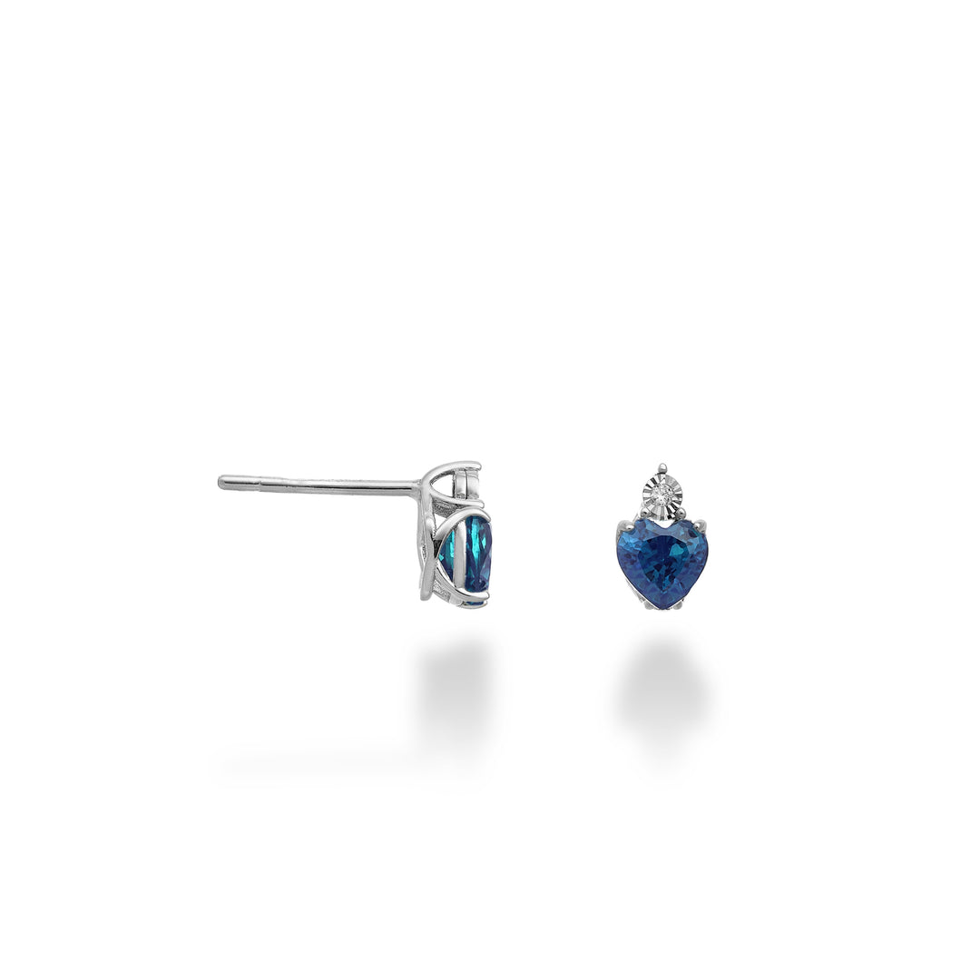 Mikiko or 18k sapphire n. 5x5 heart with diamond MO5178O4ZFN086