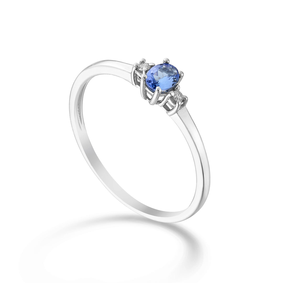 Nihama an 9k tanzanite n. oval 4x3 ct.0.14 diam. 0.02 ct NA5190R4TZN