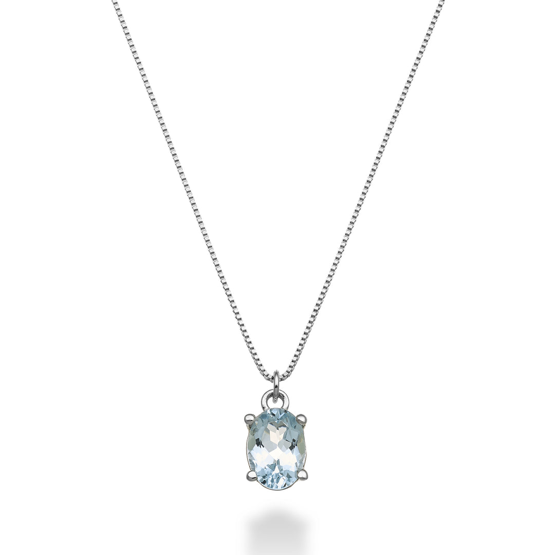 Nihama cl 18k ovaler Aquamarin 7x5 ct.0,50 ND5141O4AM