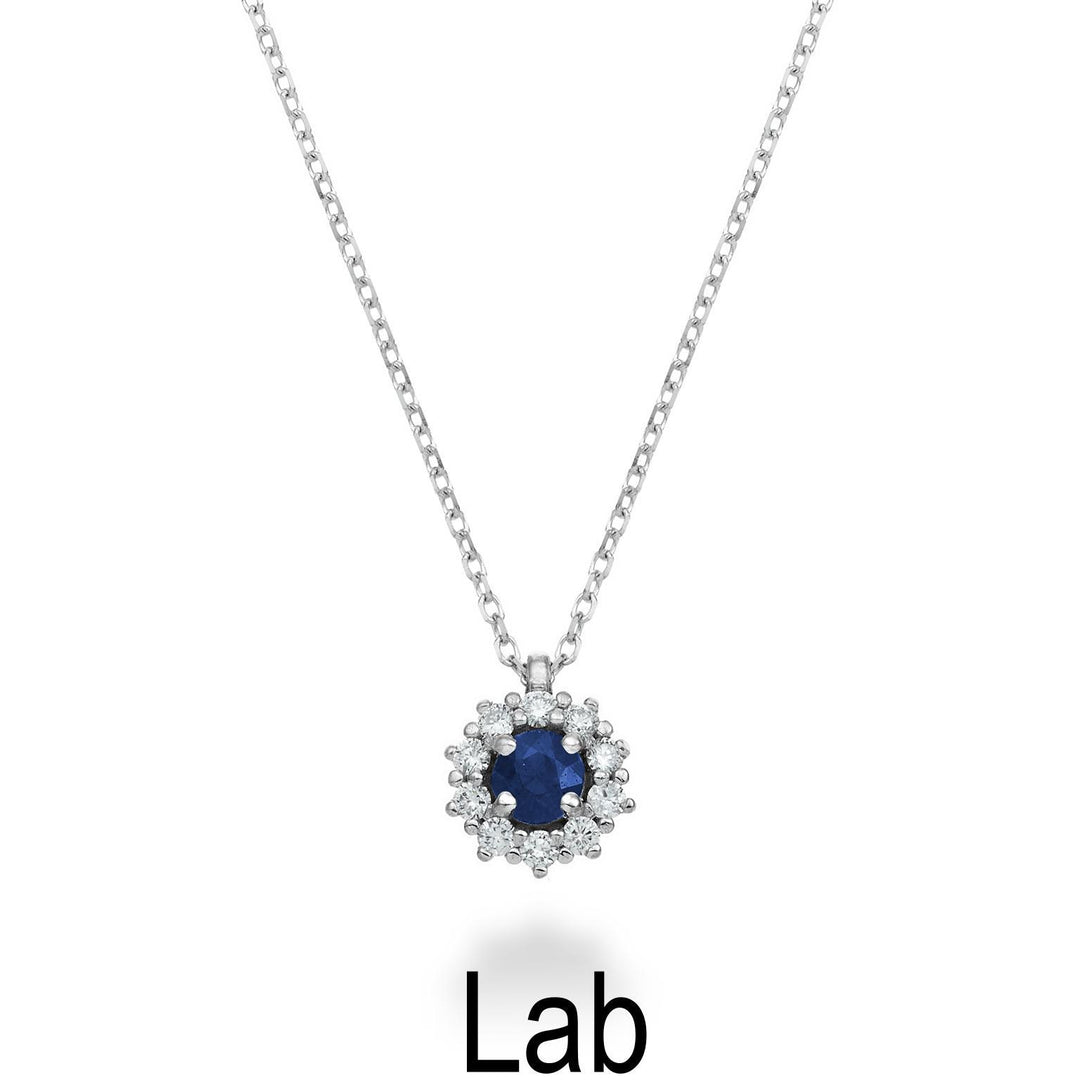 Nihama cl 18k saffier lab ct.0.12 diam. 0,07 ct maat 2 ND5085O4ZFL012