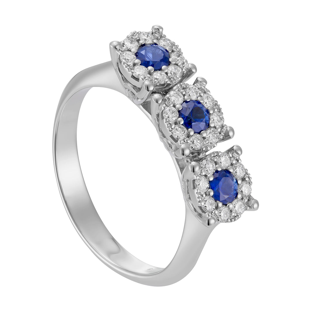 Mikiko een 18k saffier n. ct.0,42 diam. 0,28 ct MAGICETR01DIZBO4
