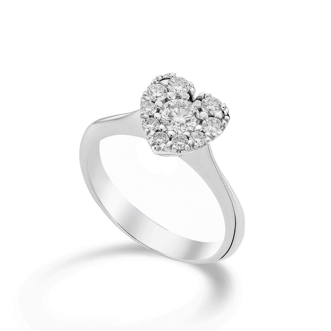 Golay multi-stone ring with central heart ct. 0.25 ACM001DI25-22350110031
