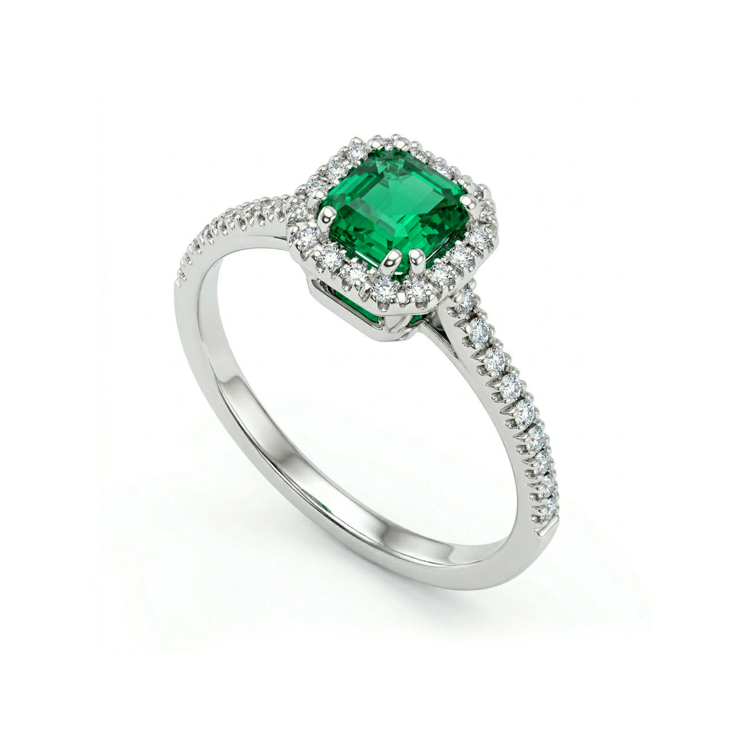 Golay-Smaragd-Ringkissen, Größe 5 x 5 und Diamantkontur ACLC077DISM1-23214110016