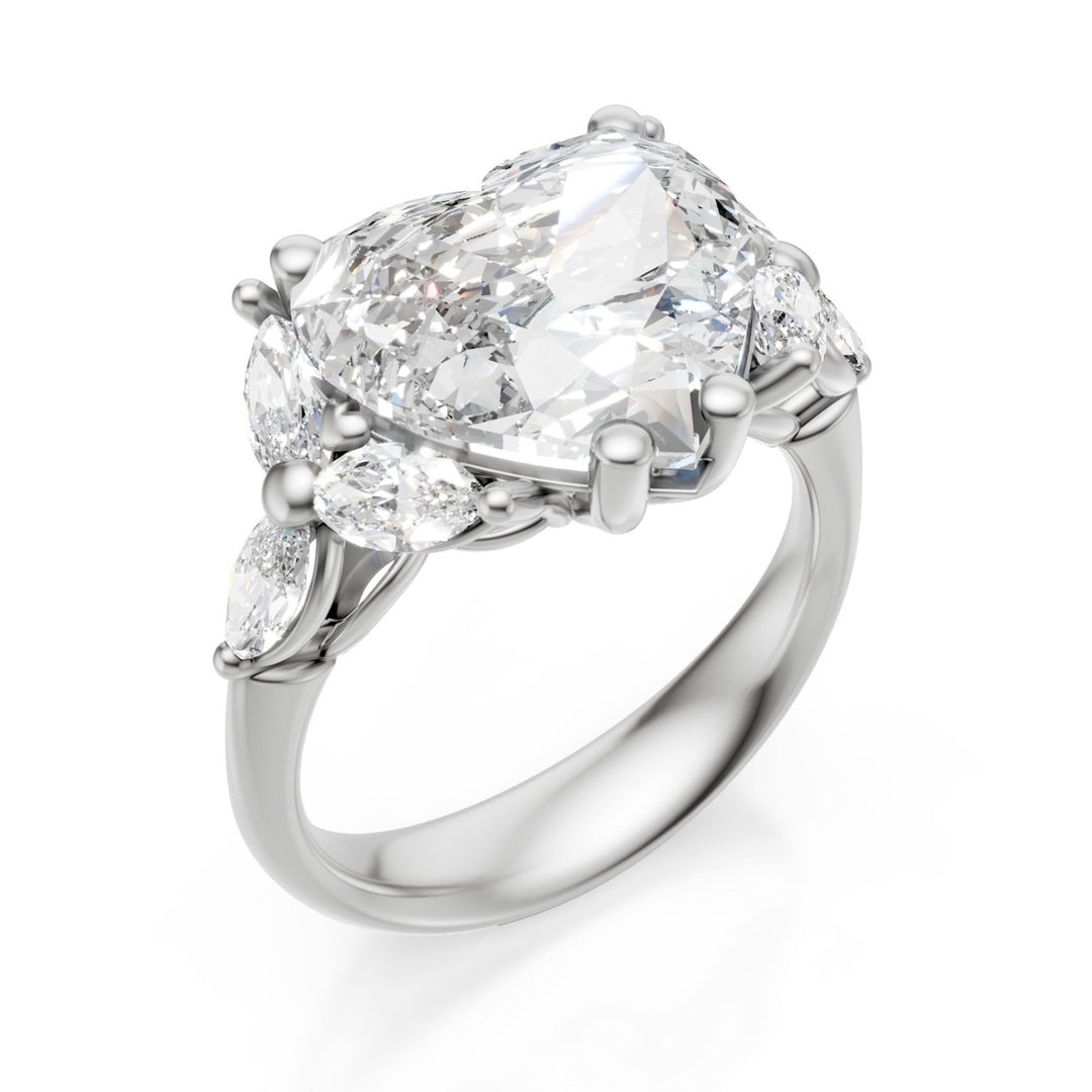 X-Diamond, ein 18-Karat-Labor-G.D. Gesamtct. 5,75 Cent. ct. 5.03 Herz - Marquise Lat ct. 0,72 LXDAPU073O4CUBI575