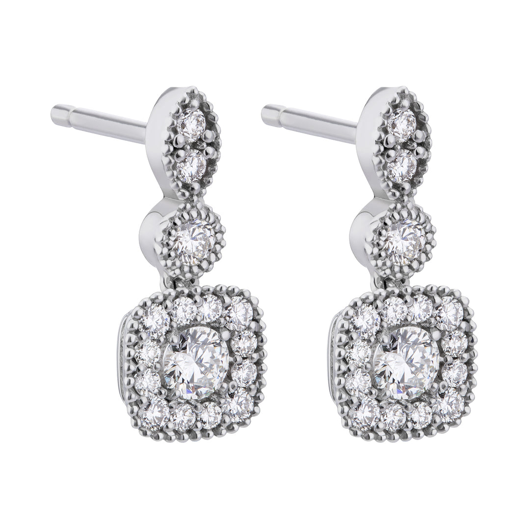 World Diamond Group central jasmine pendant earrings with outline OCT026DI4-21056110017