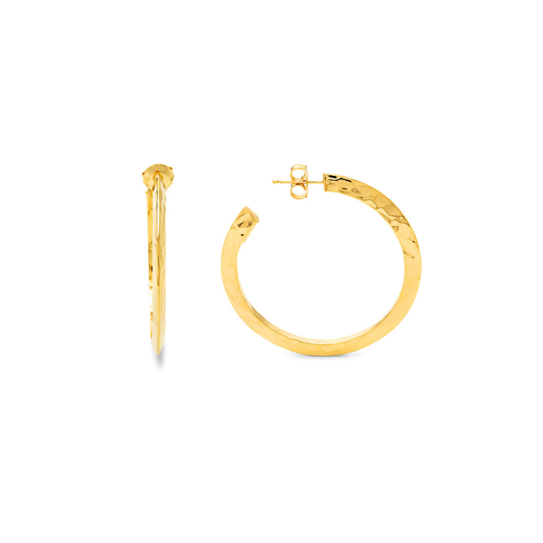Giovanni Raspini grote Blade Light-oorringen in 925 zilver met PVD geelgouden afwerking 12105