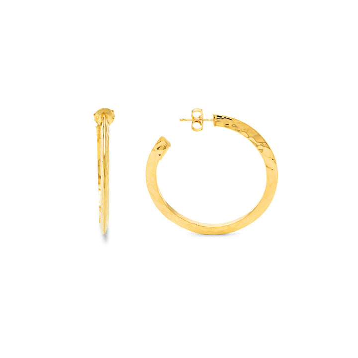 Giovanni Raspini grote Blade Light-oorringen in 925 zilver met PVD geelgouden afwerking 12105
