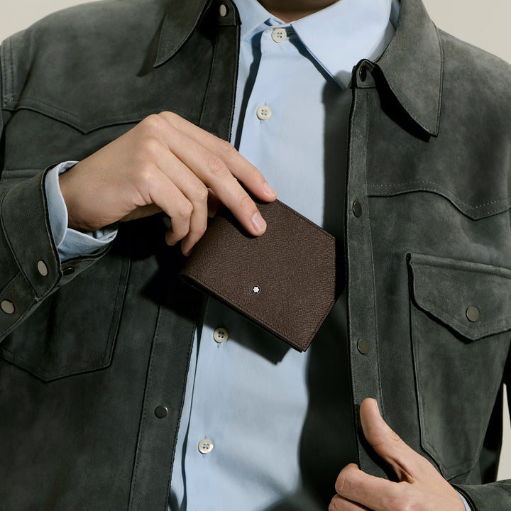Montblanc 6cc wallet in ebony Sartorial leather 222995