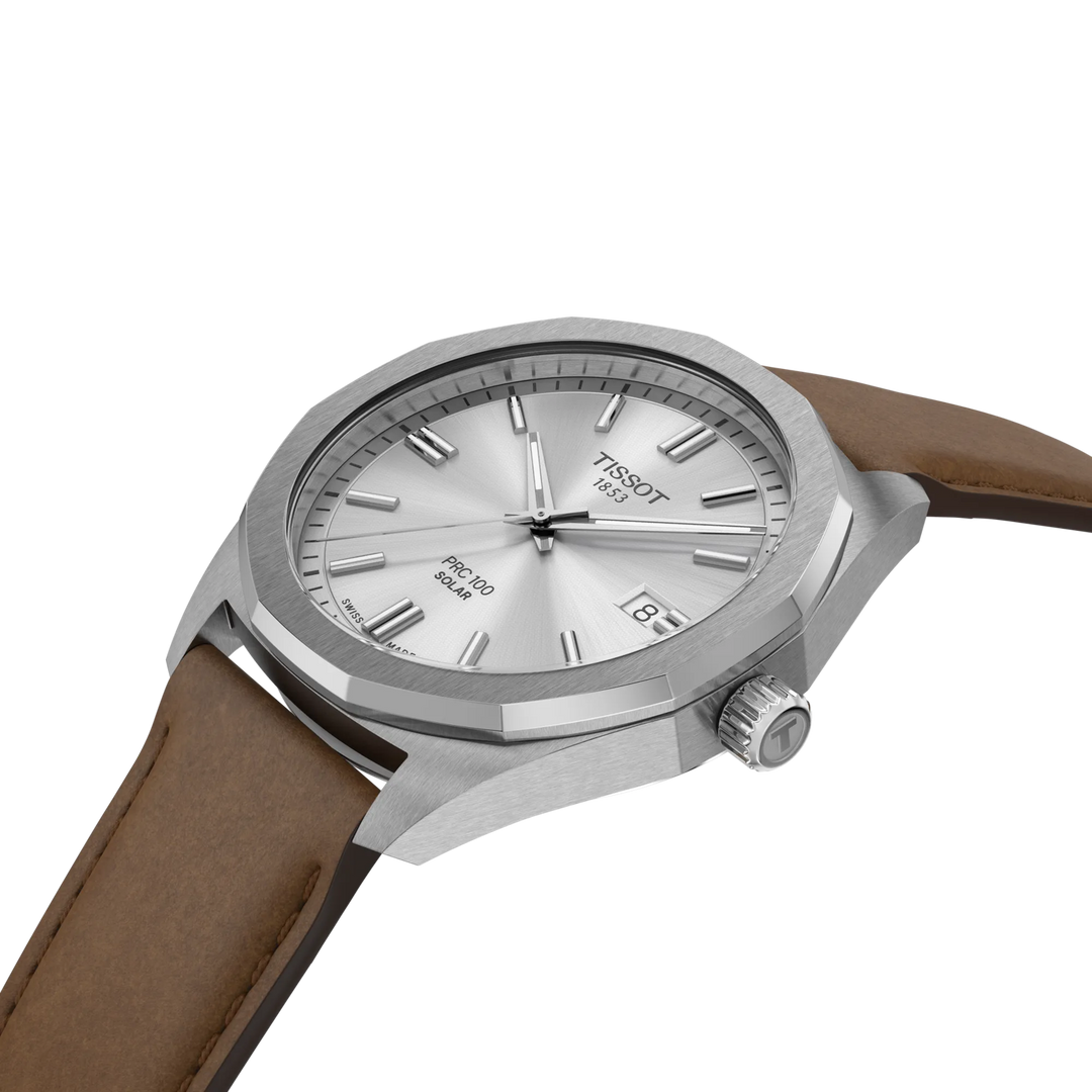 Tissot watch PRC 100 Solar 39mm silver quartz steel T151.422.16.031.00