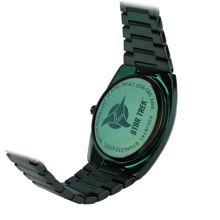 Lorenz STAR TREK Klingon horloge 40x36 mm groen kwartsstaal groene PVD-afwerking 030287KL