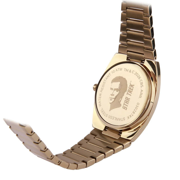 Lorenz STAR TREK Command Uhr 40x36 mm grüner Quarzstahl, goldfarbenes PVD-Finish 030287KK
