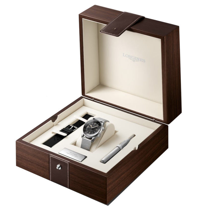 Longines horloge Legend Diver 59 42mm zwart automatisch staal L3.795.4.59.9