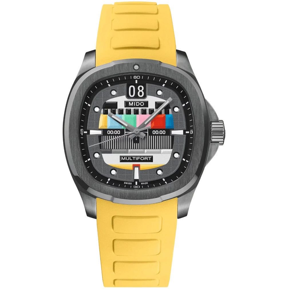 Mido horloge Multifort TV Big Date S01E02 40mm automatisch grijs staal antraciet PVD afwerking M049.526.33.081.01
