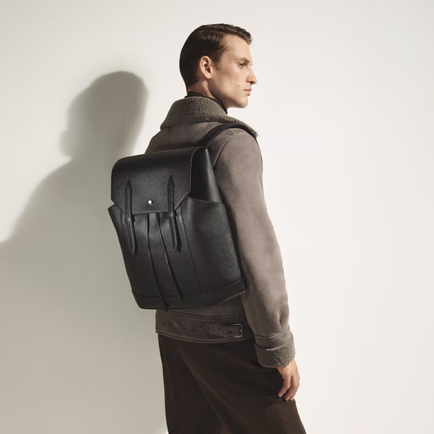 Montblanc mittlerer Sartorial Lederrucksack schwarz 220421
