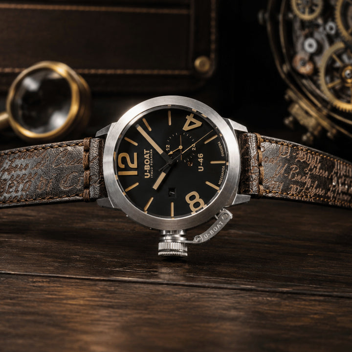 U-BOAT Classic watch U-46 46mm black automatic steel 4646