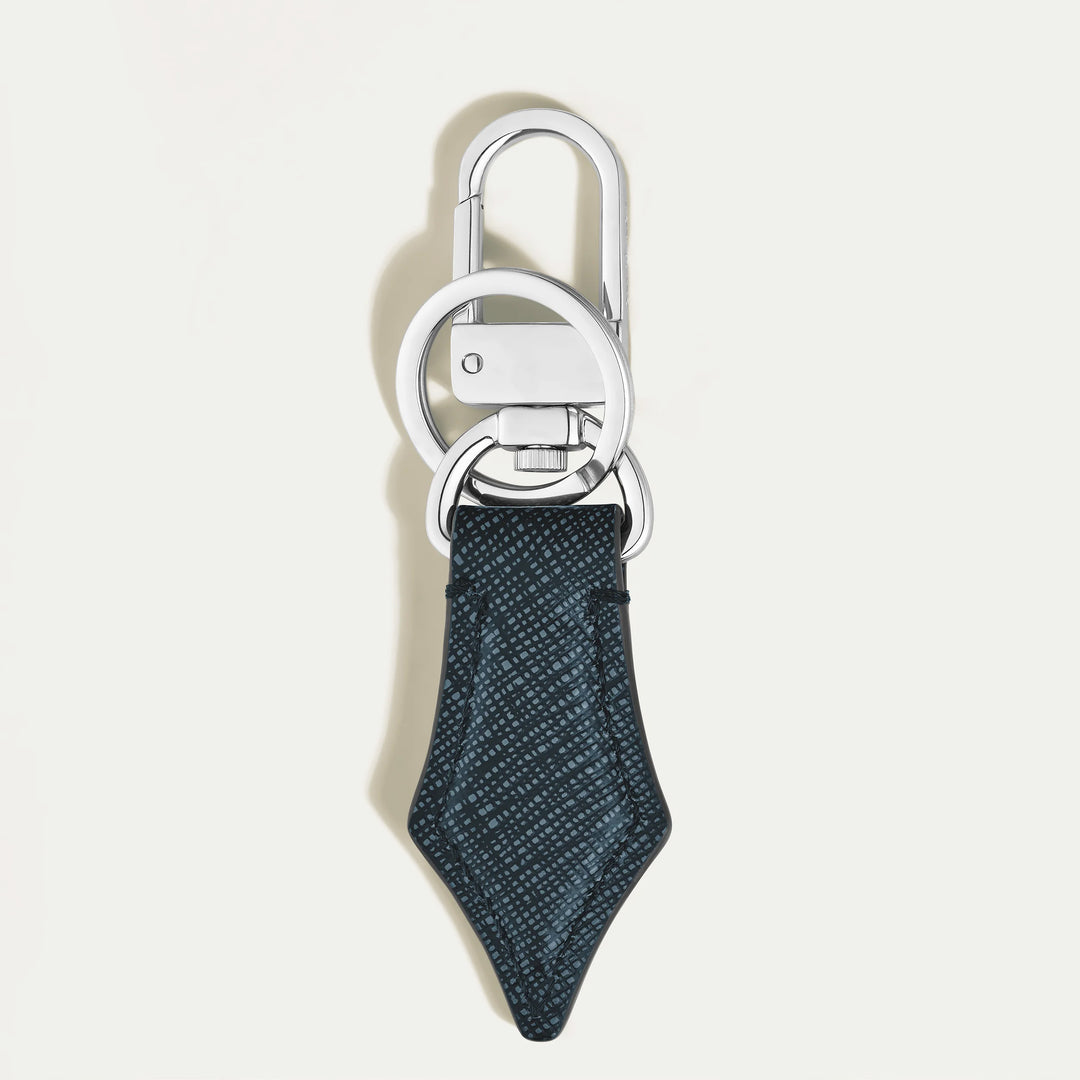 Montblanc blue tweed nib key ring 220358