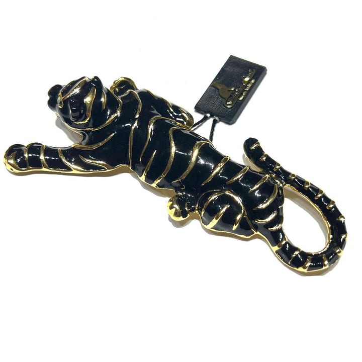 Federica Rossi panterbroche brons PVD afwerking 18kt geelgoud email FR.SP.04