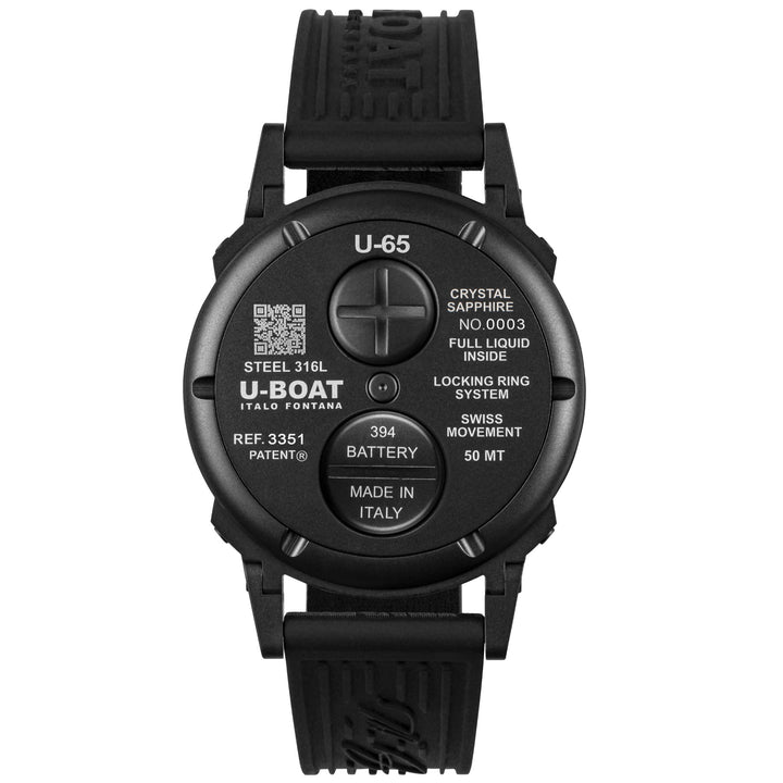 U-BOAT-Uhr U-65 Green 44 mm grüner Quarzstahl mit schwarzem PVD-Finish 3351