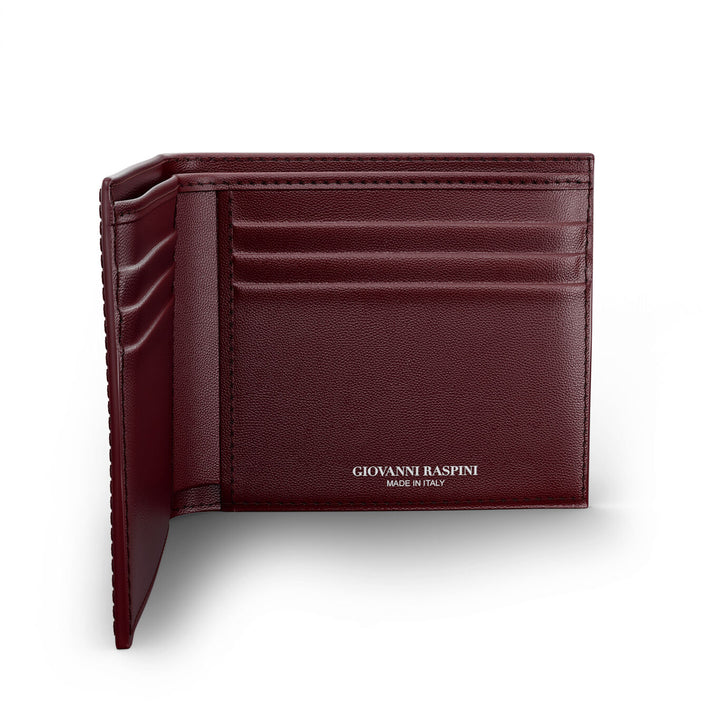 Giovanni Raspini bordeauxrode croco lederen portemonnee 925 zilver L0031