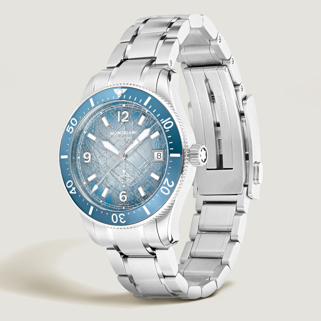 Montblanc watch Iced Sea Automatic Date 0 Oxygen 38mm blue automatic steel 134022