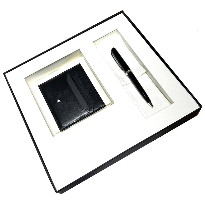 Montblanc set Pix bal- en creditcardhouder 6cc Meisterstuck zwart 137793