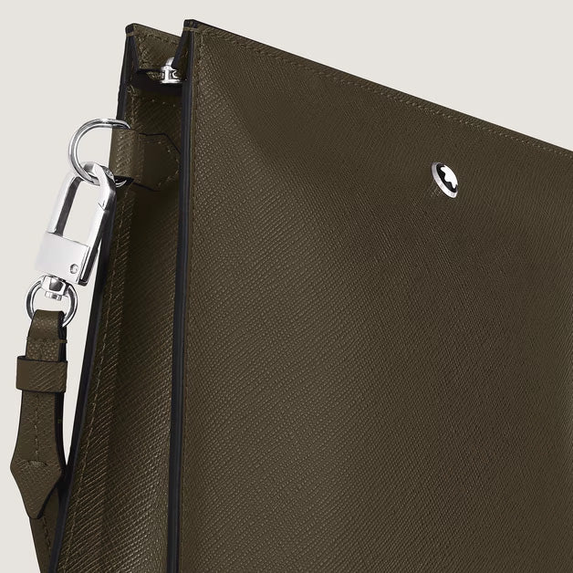 Montblanc Sartorial Kaki leren clutch 221566