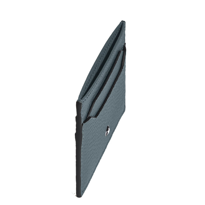 Montblanc 5-pocket kaarthouder in ijsblauw generfd leer 223033