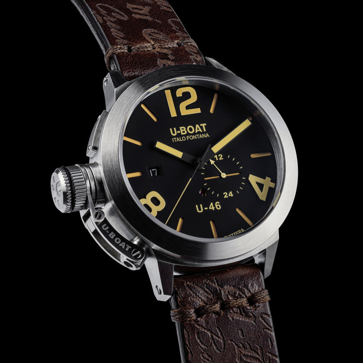 U-BOAT Classic watch U-46 46mm black automatic steel 4646