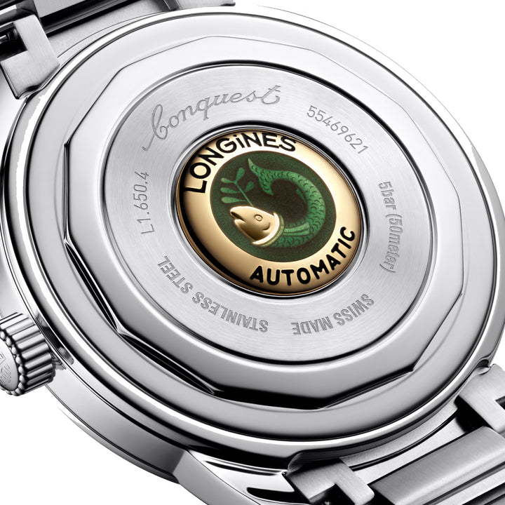 Longines Heritage 40mm zwart stalen automatisch horloge L1.650.4.52.6
