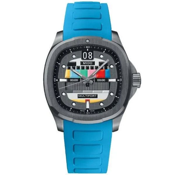 Mido horloge Multifort TV Big Date S01E02 40mm automatisch grijs staal antraciet PVD afwerking M049.526.33.081.01