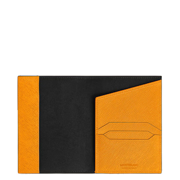 Montblanc Sartorial saffraan lederen paspoorthouder 221466