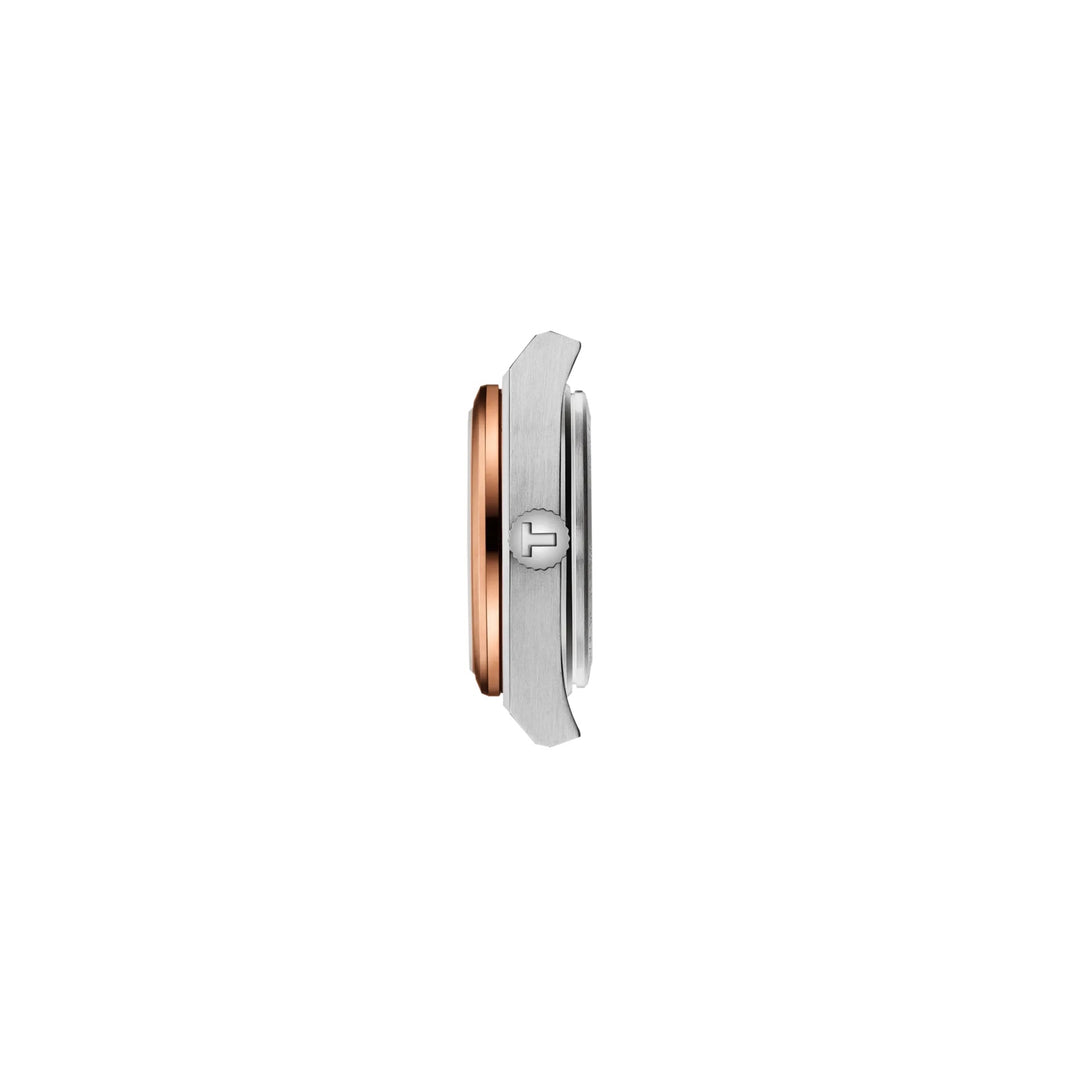 Tissot horloge PRX 25 mm parelmoer kwartsstaal PVD-afwerking roségoud T137.010.21.111.00