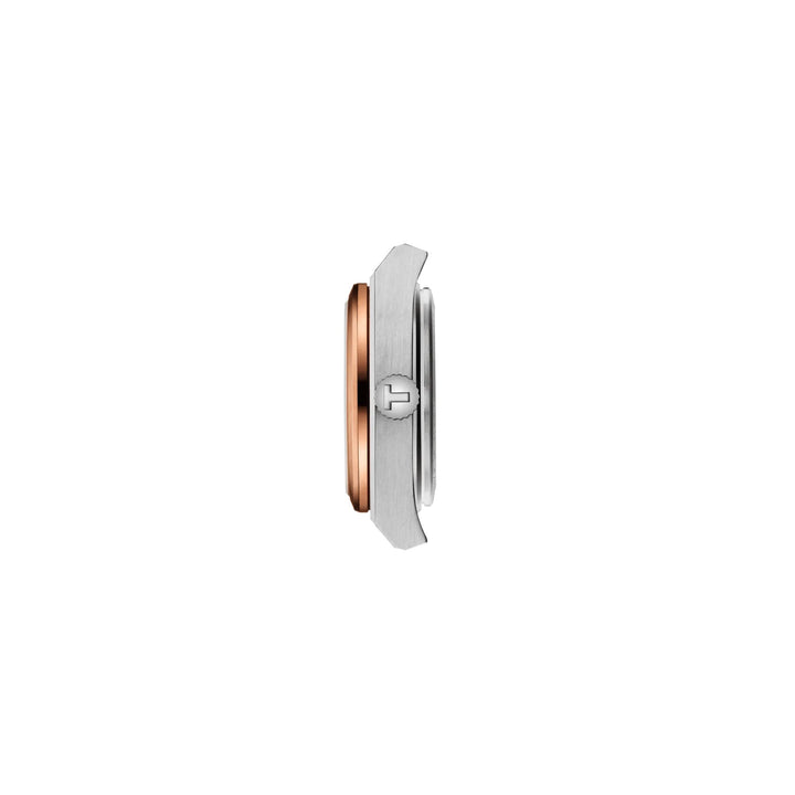 Tissot horloge PRX 25 mm parelmoer kwartsstaal PVD-afwerking roségoud T137.010.21.111.00