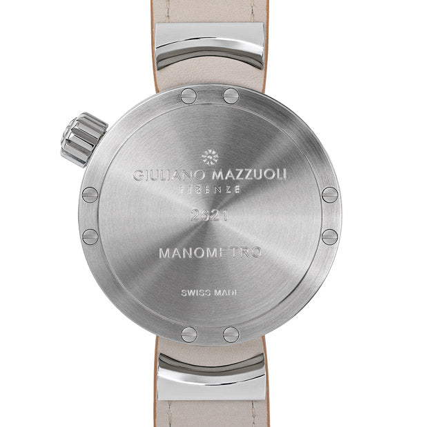 Giuliano Mazzuoli Manometer horloge 45mm wit automatisch staal MRP05N