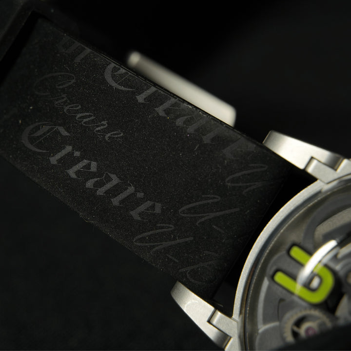 U-BOAT horloge U-65 SS GROEN 44 mm geskeletteerd kwartsstaal 3350