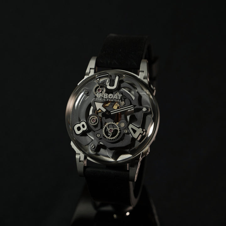 U-BOAT horloge U-65 SS WIT 44 mm geskeletteerd kwartsstaal 3354