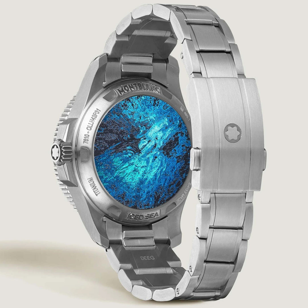 Montblanc watch Iced Sea 0 Oxygen Deep 4810 43mm blue automatic titanium 135634
