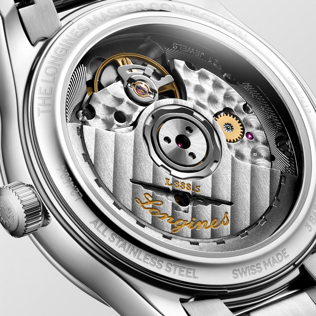Longines Master Collection watch 34mm mother of pearl diamonds automatic steel L2.450.4.87.6