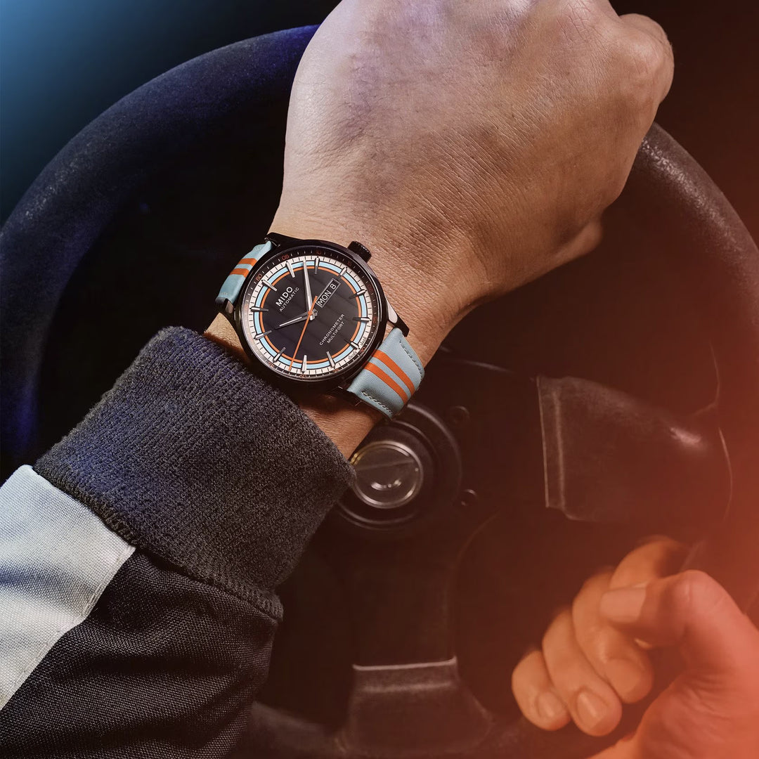 Mido-Uhr Multifort Chronometer 1 Racer 42 mm, schwarzer Automatikstahl, schwarzes PVD-Finish M038.431.36.051.00