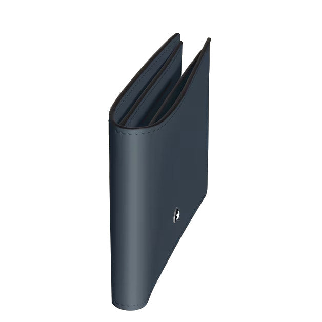 Montblanc 6-Pocket-Geldbörse Leder Meisterstück blauer Samt 220446