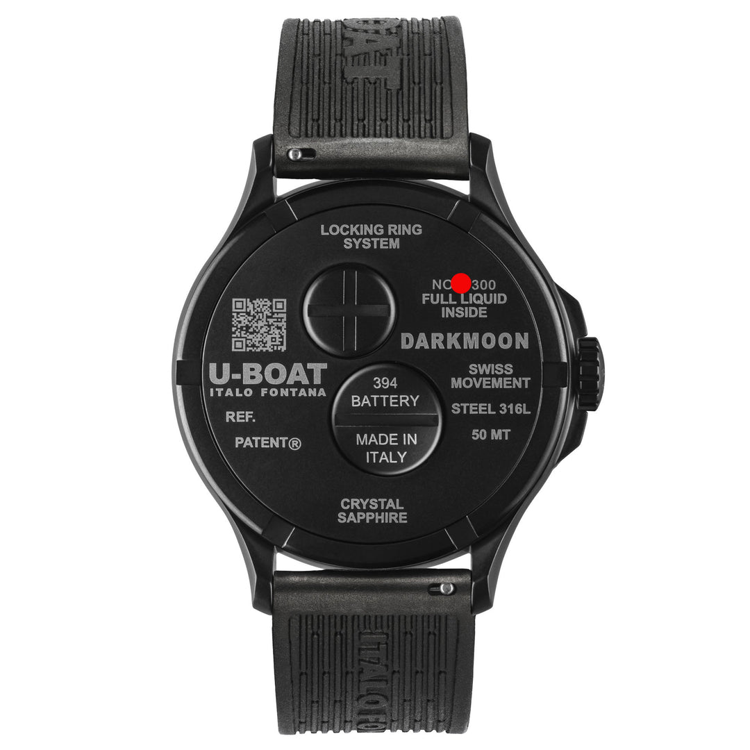 U-BOAT-Uhr Darkmoon 25° Limited Edition Green Soleil 46 mm blauer Quarzstahl mit schwarzem PVD-Finish 2030