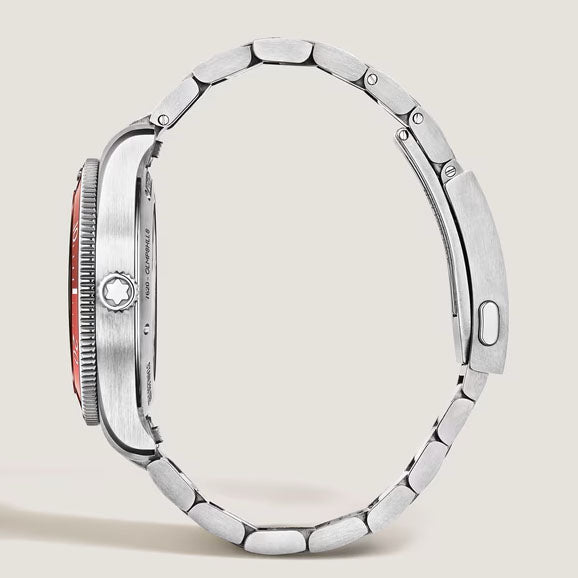 Montblanc horloge Iced Sea Automatic Date 0 Oxygen 38mm rood automatisch staal Limited Edition 300 stuks 135762