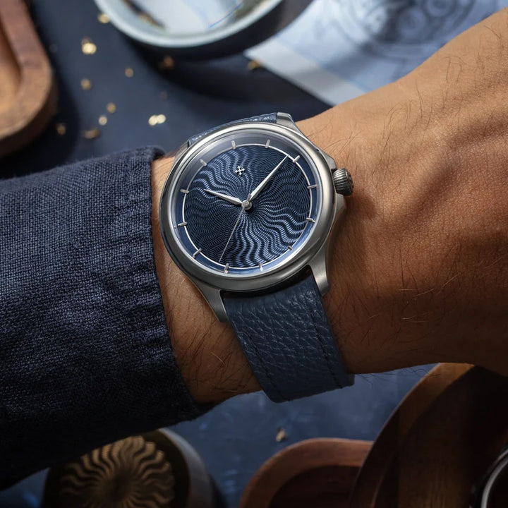 Venezianico Redentore Levius 38 mm blauw automatisch titanium 1521500