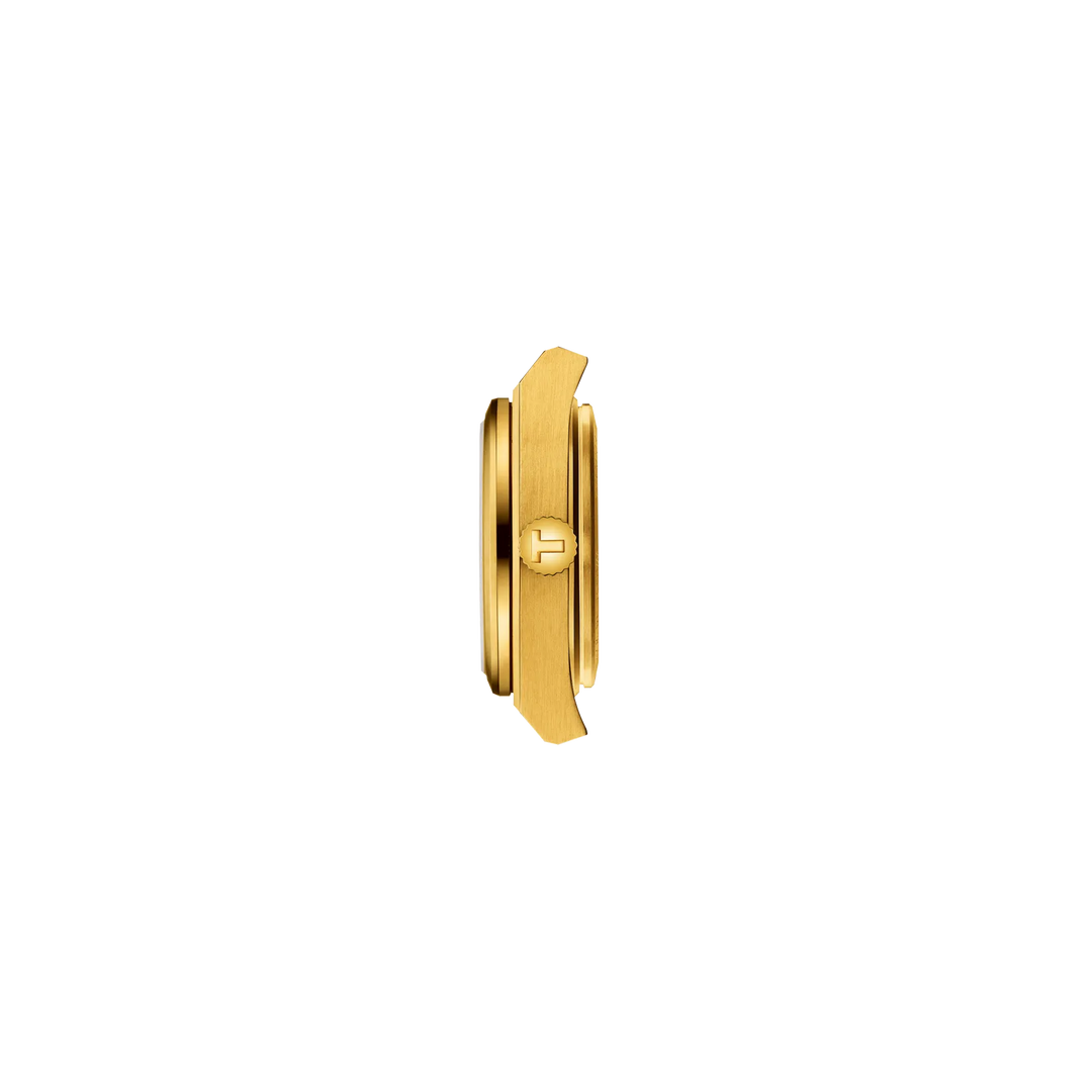 Tissot PRX 25 mm champagne kwartsstaal geel goud PVD afwerking T137.010.33.021.00
