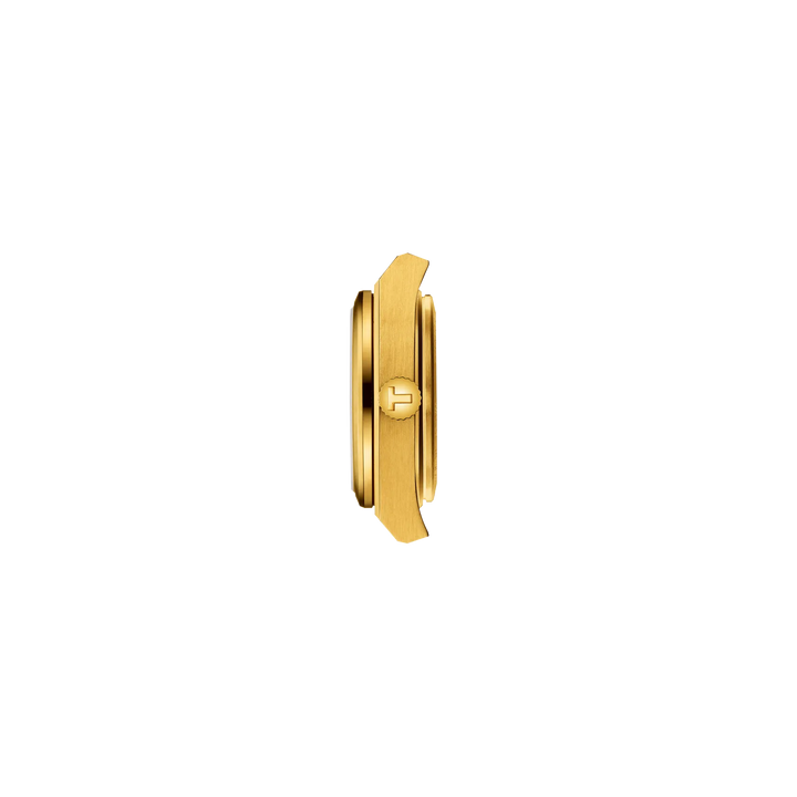 Tissot PRX 25 mm champagne kwartsstaal geel goud PVD afwerking T137.010.33.021.00