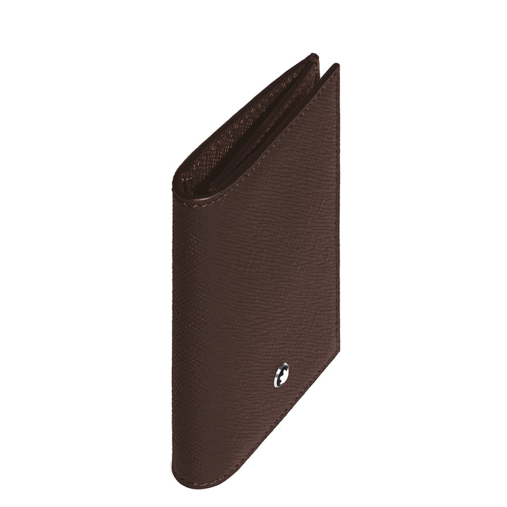 Montblanc card holder 2 pockets Sartorial leather ebony color 223043
