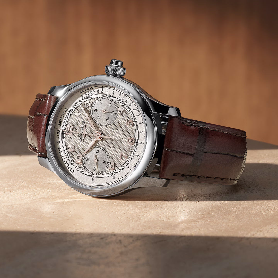 Longines watch Master Collection Chrono Monopusher 41mm ivory manual steel L2.960.4.78.2