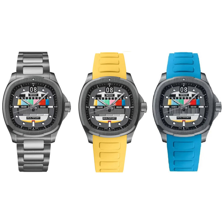 Mido horloge Multifort TV Big Date S01E02 40mm automatisch grijs staal antraciet PVD afwerking M049.526.33.081.01