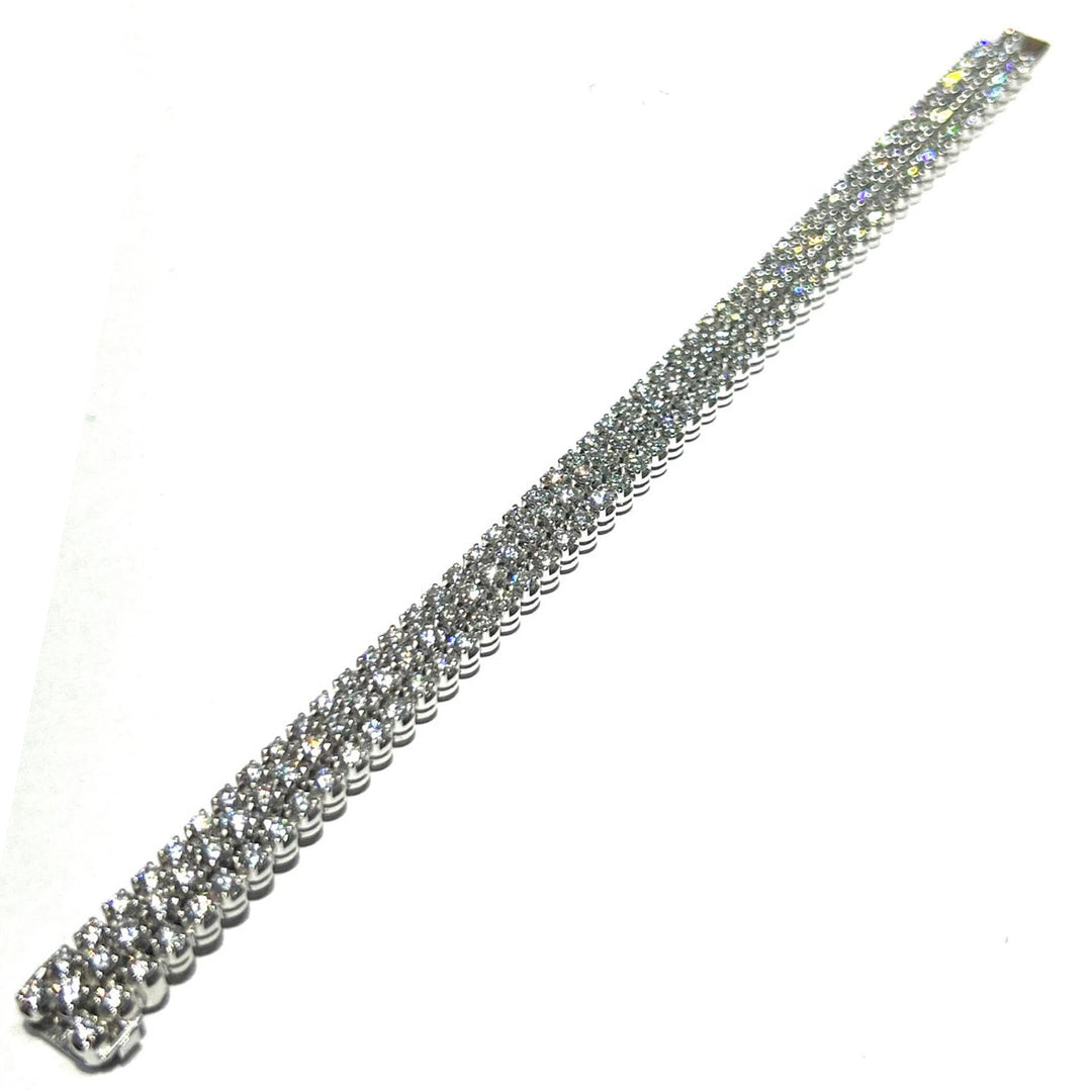 18kt gouden drievoudige diamanten tennisarmbandlenzen FCBT02890